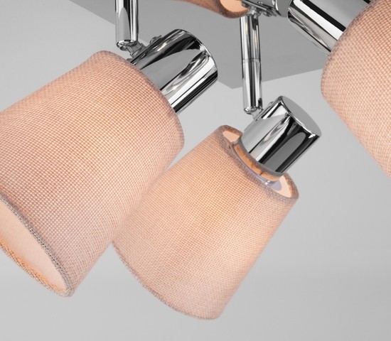 Люстра 20080/4 хром/бежевый