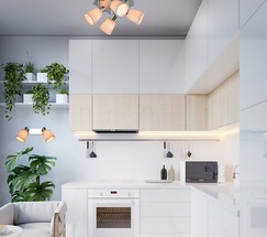 Люстра 20080/4 хром/бежевый