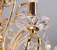 Люстра 10096/8 золото/прозрачный хрусталь Strotskis