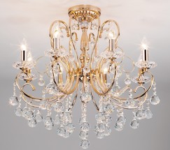 Люстра 10096/8 золото/прозрачный хрусталь Strotskis