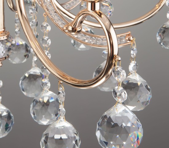 Люстра 10096/5 золото/прозрачный хрусталь Strotskis