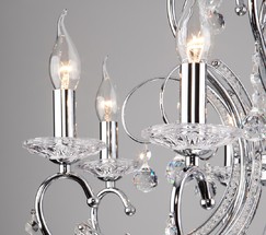 Люстра 10096/8 хром/прозрачный хрусталь Strotskis