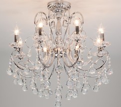 Люстра 10096/8 хром/прозрачный хрусталь Strotskis
