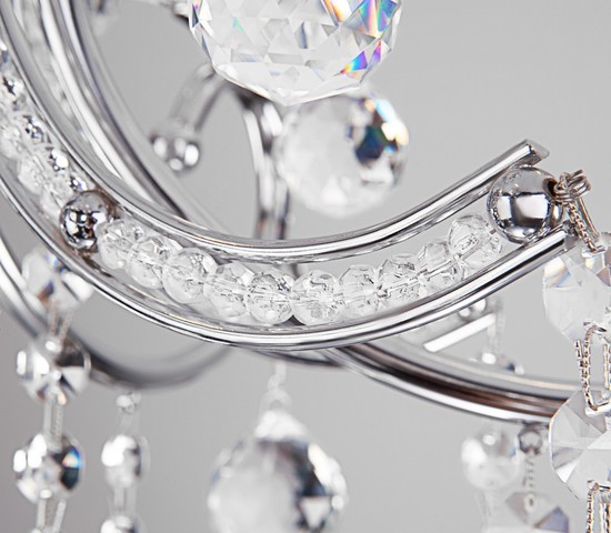 Люстра 10096/5 хром/прозрачный хрусталь Strotskis