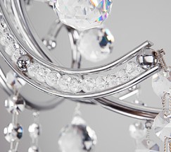 Люстра 10096/5 хром/прозрачный хрусталь Strotskis