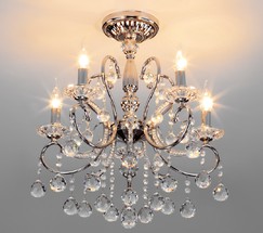 Люстра 10096/5 хром/прозрачный хрусталь Strotskis