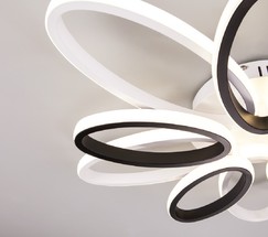 Люстра 90137/10 белый/чёрный