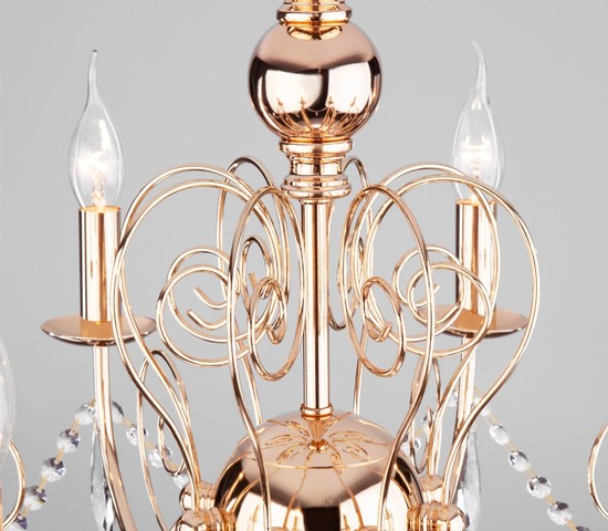 Люстра 10094/8 золото/прозрачный хрусталь Strotskis