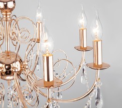 Люстра 10094/8 золото/прозрачный хрусталь Strotskis