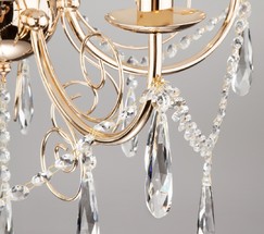 Люстра 10094/5 золото/прозрачный хрусталь Strotskis