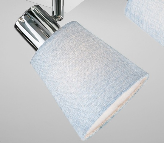 Люстра 20080/4 хром/голубой