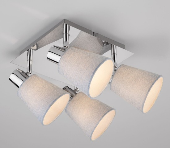 Люстра 20080/4 хром/голубой