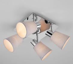 Люстра 20080/4 хром/голубой