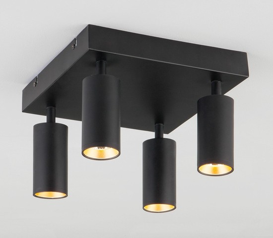 Люстра 20066/4 LED черный/золото