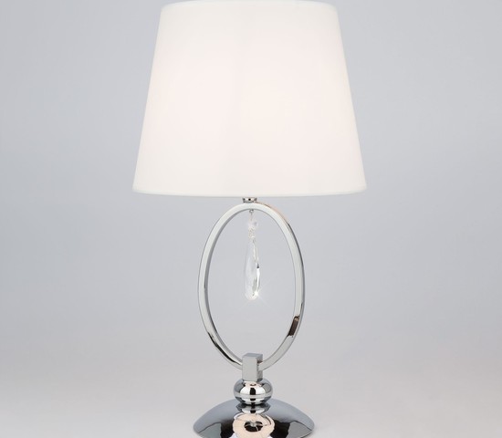 Настольная лампа 01055/1 хром/прозрачный хрусталь Strotskis