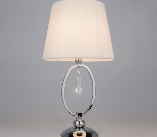Настольная лампа 01055/1 хром/прозрачный хрусталь Strotskis