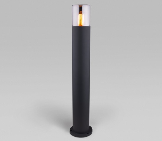 Универсальный уличный светильник Roil (35125/F) чёрный/дымчатый плафон