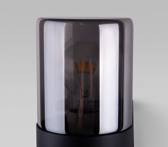 Универсальный уличный светильник Roil (35125/D) чёрный/дымчатый плафон