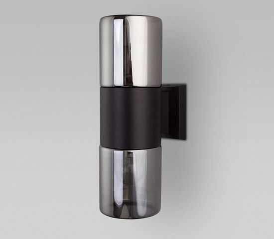 Универсальный уличный светильник Roil (35125/D) чёрный/дымчатый плафон