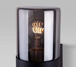 Универсальный уличный светильник Roil (35125/D) чёрный/дымчатый плафон