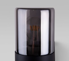 Универсальный уличный светильник Roil (35125/D) чёрный/дымчатый плафон