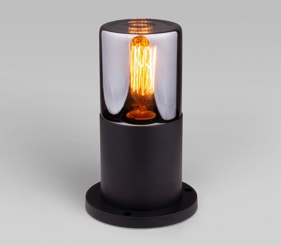 Универсальный уличный светильник Roil (35125/S) чёрный/дымчатый плафон