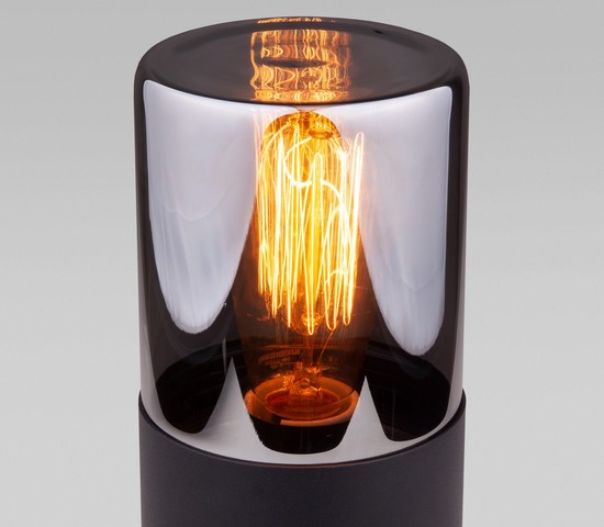 Универсальный уличный светильник Roil (35125/S) чёрный/дымчатый плафон