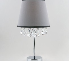 Настольная лампа 01036/1 хром/прозрачный хрусталь Strotskis