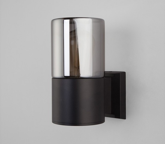 Универсальный уличный светильник Roil (35125/U) чёрный/дымчатый плафон