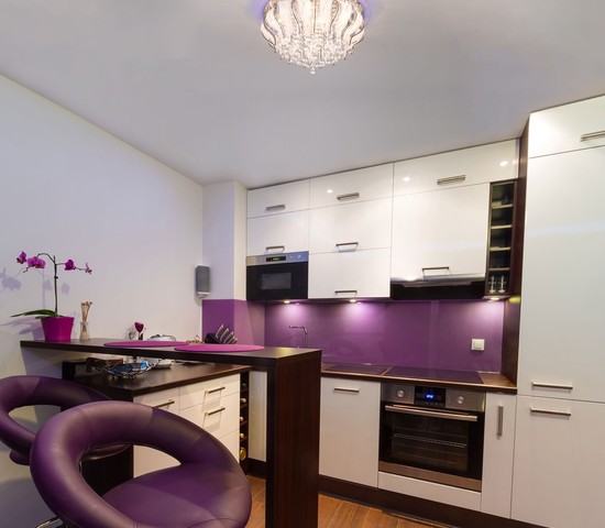 Люстра 80119/8 хром/синий+красный+фиолетовый