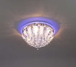 Люстра 80119/8 хром/синий+красный+фиолетовый