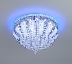 Люстра 80119/8 хром/синий+красный+фиолетовый