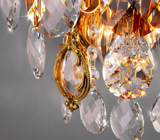 Настенный светильник 10081/2 золото/прозрачный хрусталь Strotskis