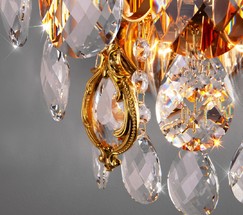 Настенный светильник 10081/2 золото/прозрачный хрусталь Strotskis