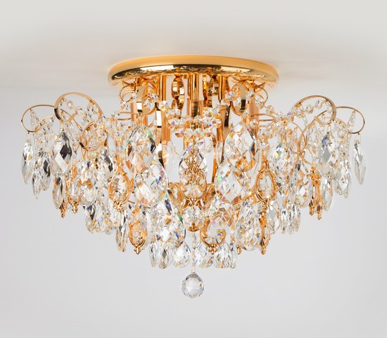 Люстра 10081/6 золото/прозрачный хрусталь Strotskis