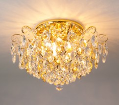 Люстра 10081/6 золото/прозрачный хрусталь Strotskis