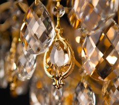 Люстра 10081/6 золото/прозрачный хрусталь Strotskis