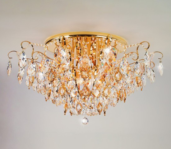 Люстра 10081/12 золото/прозрачный хрусталь Strotskis