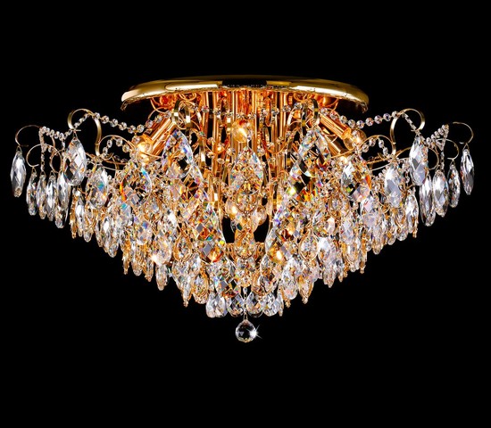 Люстра 10081/12 золото/прозрачный хрусталь Strotskis