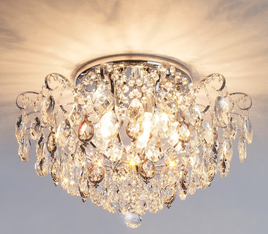 Люстра 10081/6 хром/прозрачный хрусталь Strotskis