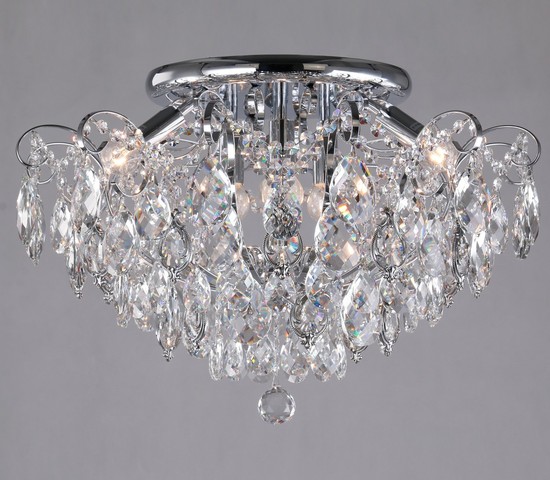 Люстра 10081/6 хром/прозрачный хрусталь Strotskis