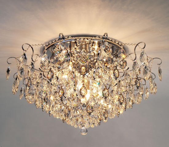 Люстра 10081/12 хром/прозрачный хрусталь Strotskis