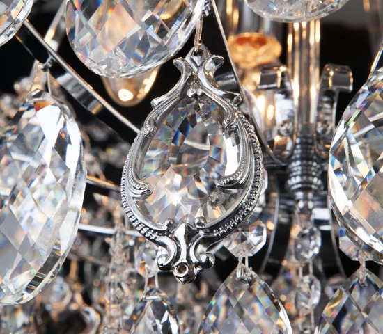 Люстра 10081/12 хром/прозрачный хрусталь Strotskis