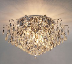 Люстра 10081/12 хром/прозрачный хрусталь Strotskis