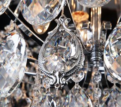 Люстра 10081/12 хром/прозрачный хрусталь Strotskis