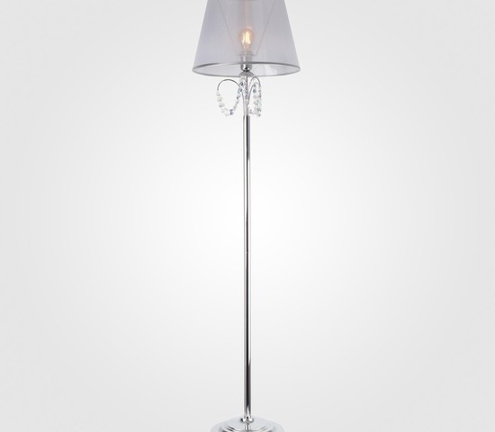 Торшер 01069/1 хром/прозрачный хрусталь Strotskis