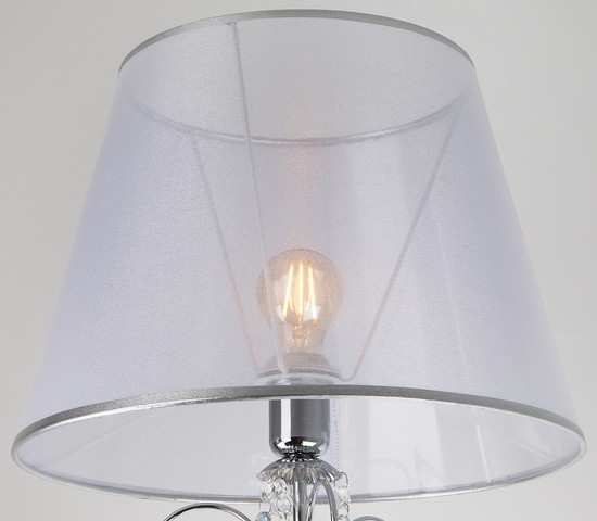 Торшер 01069/1 хром/прозрачный хрусталь Strotskis