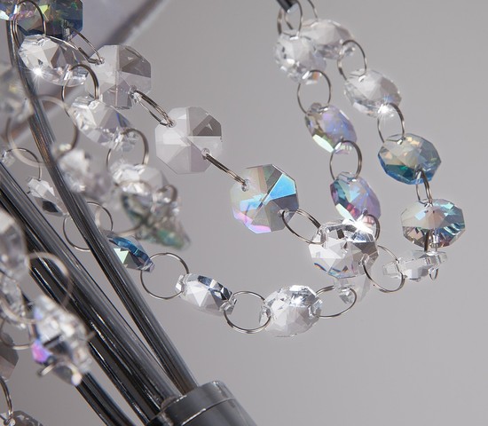 Торшер 01069/1 хром/прозрачный хрусталь Strotskis