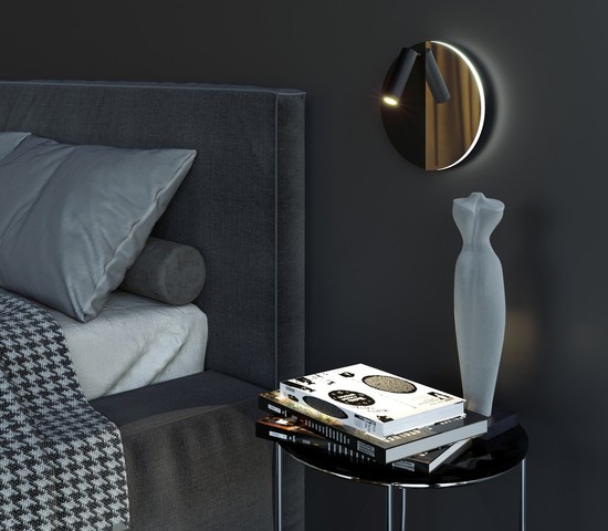 Подсветка интерьерная Drom LED чёрный/чёрный жемчуг (40105/LED)