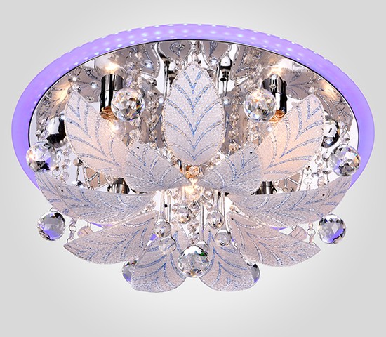 Люстра 80111/8 хром/синий+красный+фиолетовый